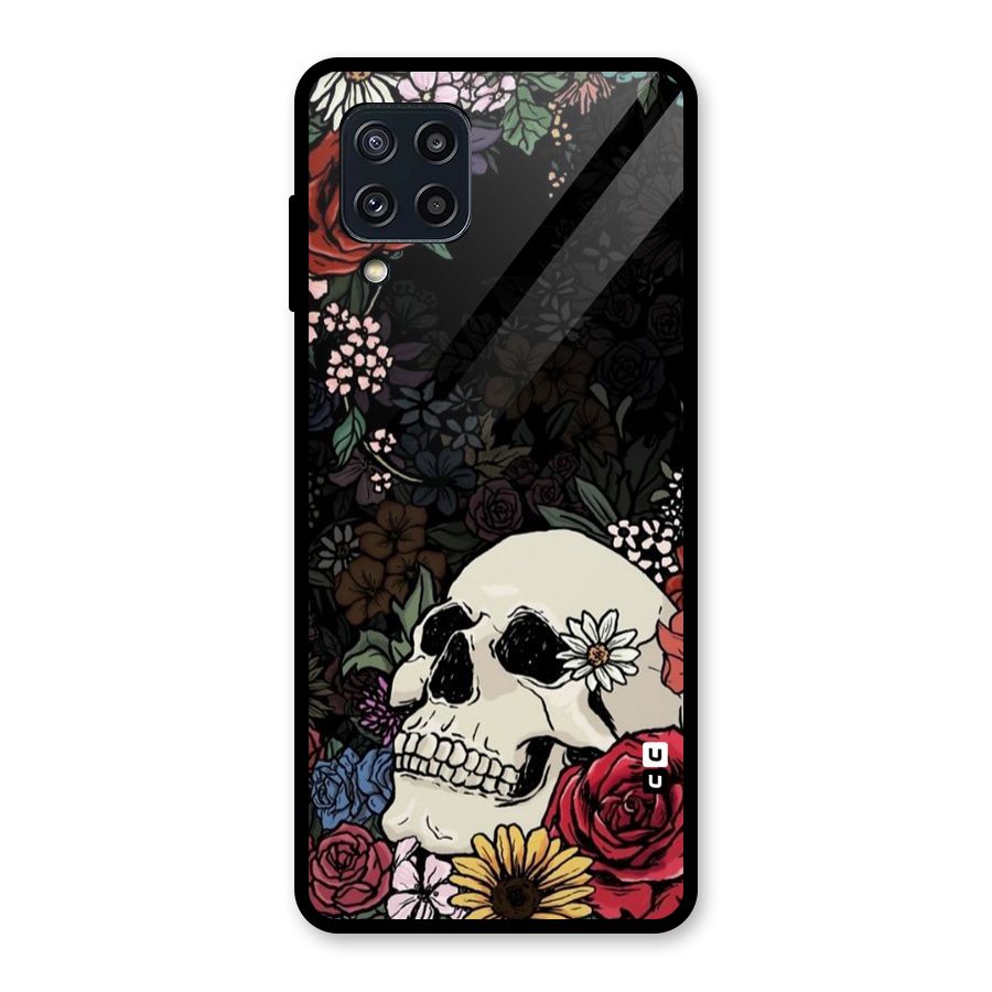 Pretty Skull Glass Back Case for Galaxy M32