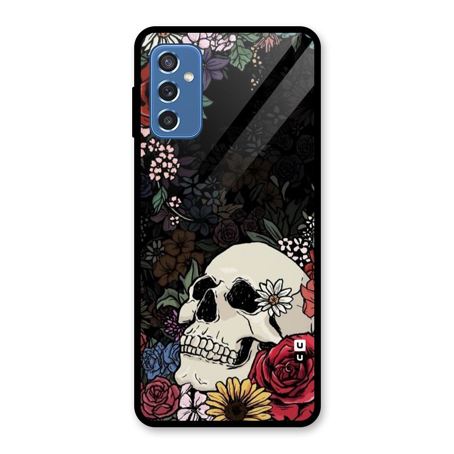 Pretty Skull Glass Back Case for Galaxy M52 5G