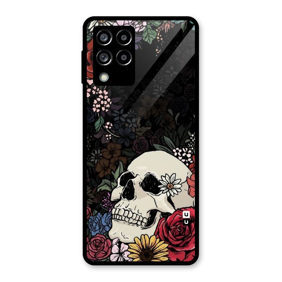 Pretty Skull Glass Back Case for Galaxy M53 5G