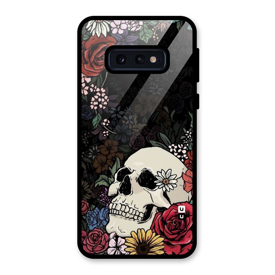 Pretty Skull Glass Back Case for Galaxy S10e