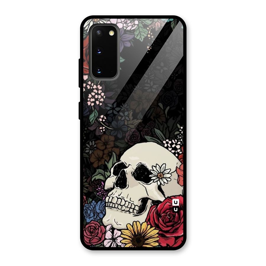 Pretty Skull Glass Back Case for Galaxy S20