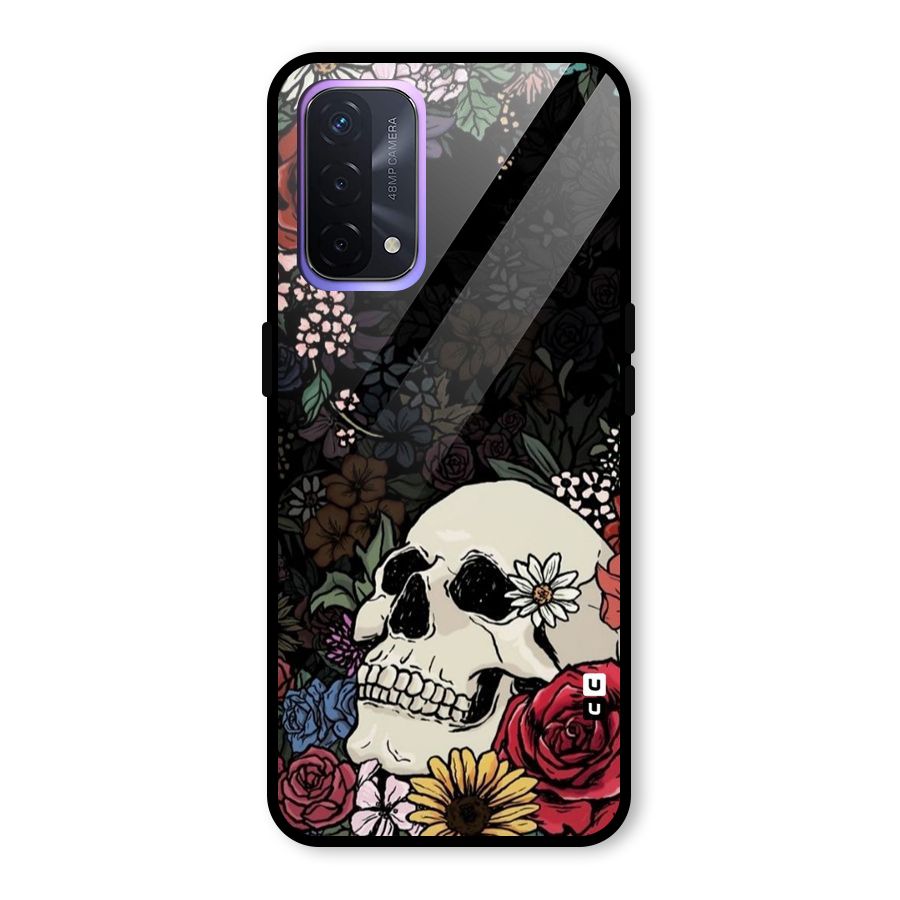 Pretty Skull Glass Back Case for Oppo A74 5G