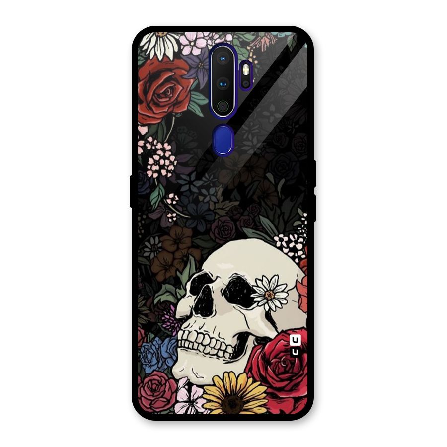 Pretty Skull Glass Back Case for Oppo A9 (2020)