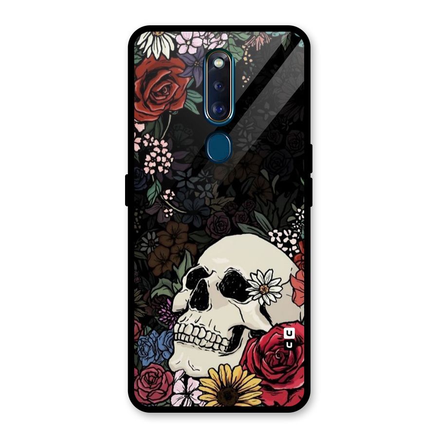 Pretty Skull Glass Back Case for Oppo F11 Pro