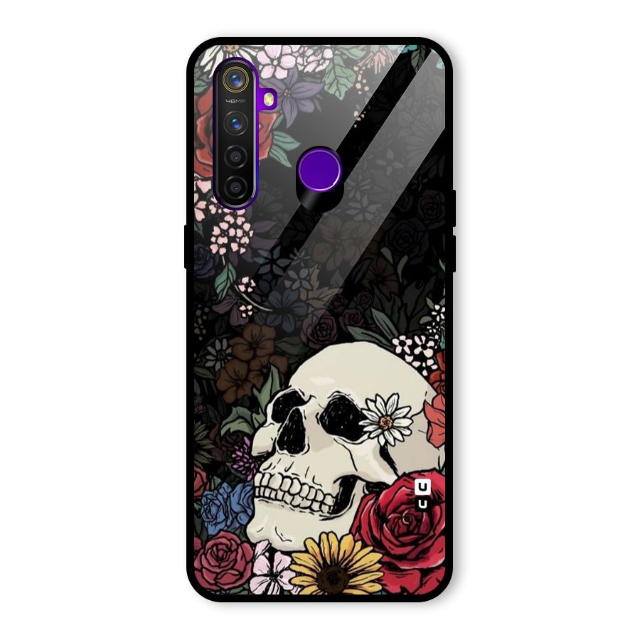 Pretty Skull Glass Back Case for Realme 5 Pro