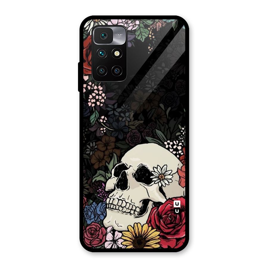 Pretty Skull Glass Back Case for Redmi 10 Prime