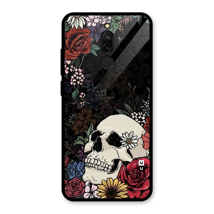 Pretty Skull Glass Back Case for Redmi 8
