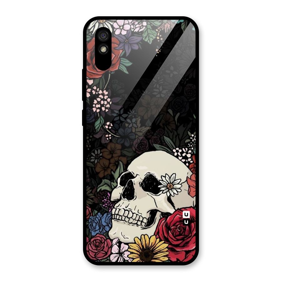 Pretty Skull Glass Back Case for Redmi 9i
