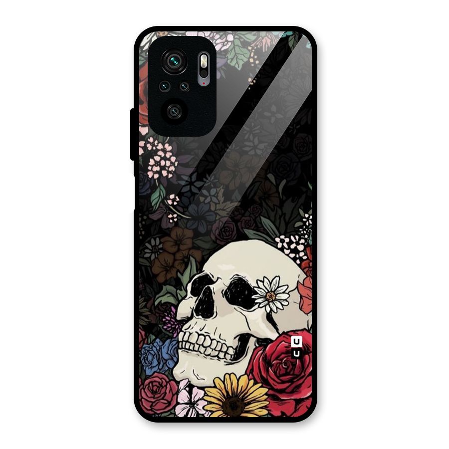 Pretty Skull Glass Back Case for Redmi Note 10S