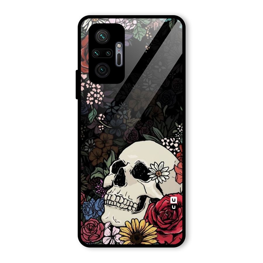 Pretty Skull Glass Back Case for Redmi Note 10 Pro