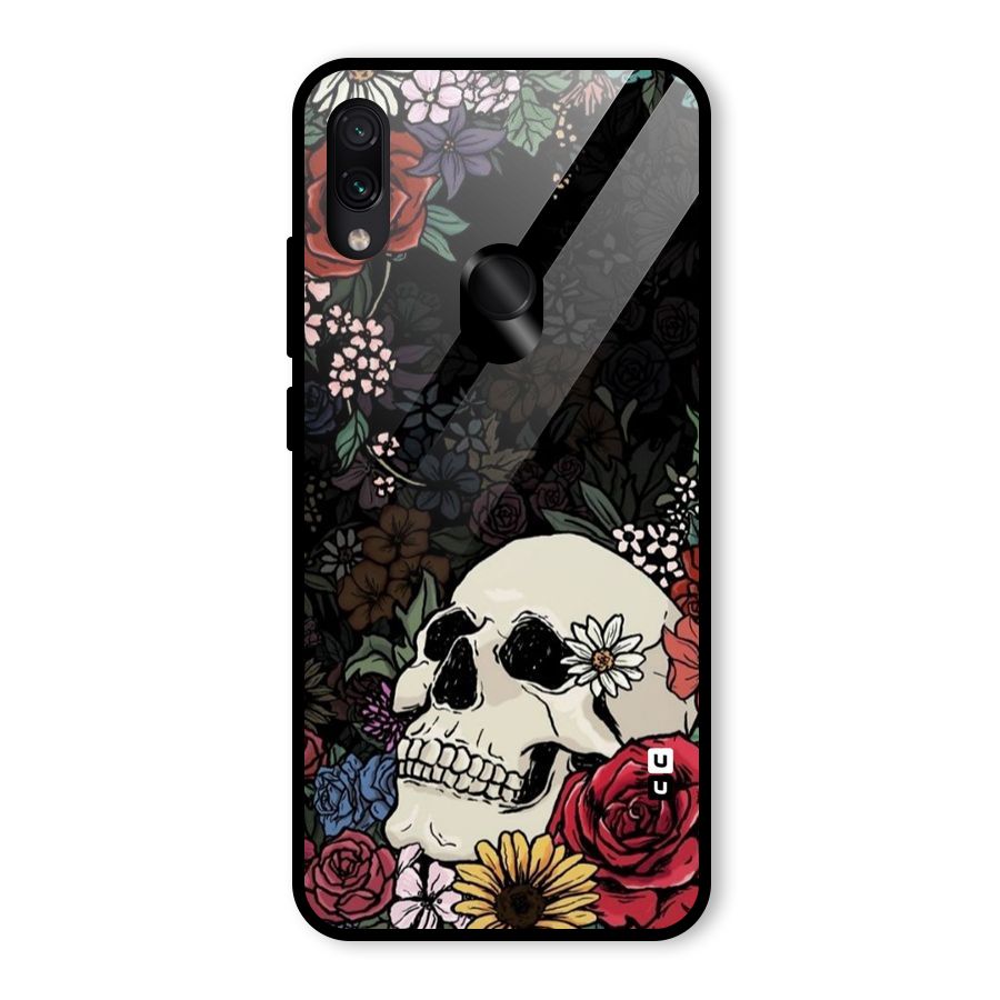 Pretty Skull Glass Back Case for Redmi Note 7 Pro