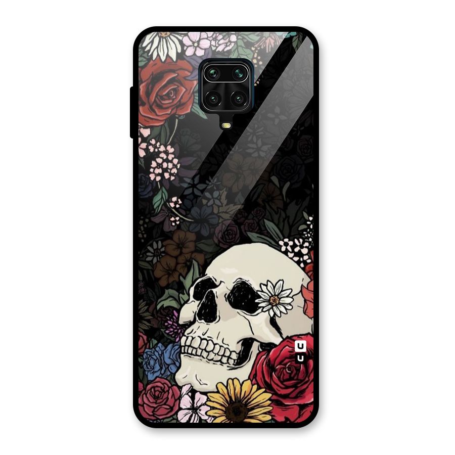 Pretty Skull Glass Back Case for Redmi Note 9 Pro