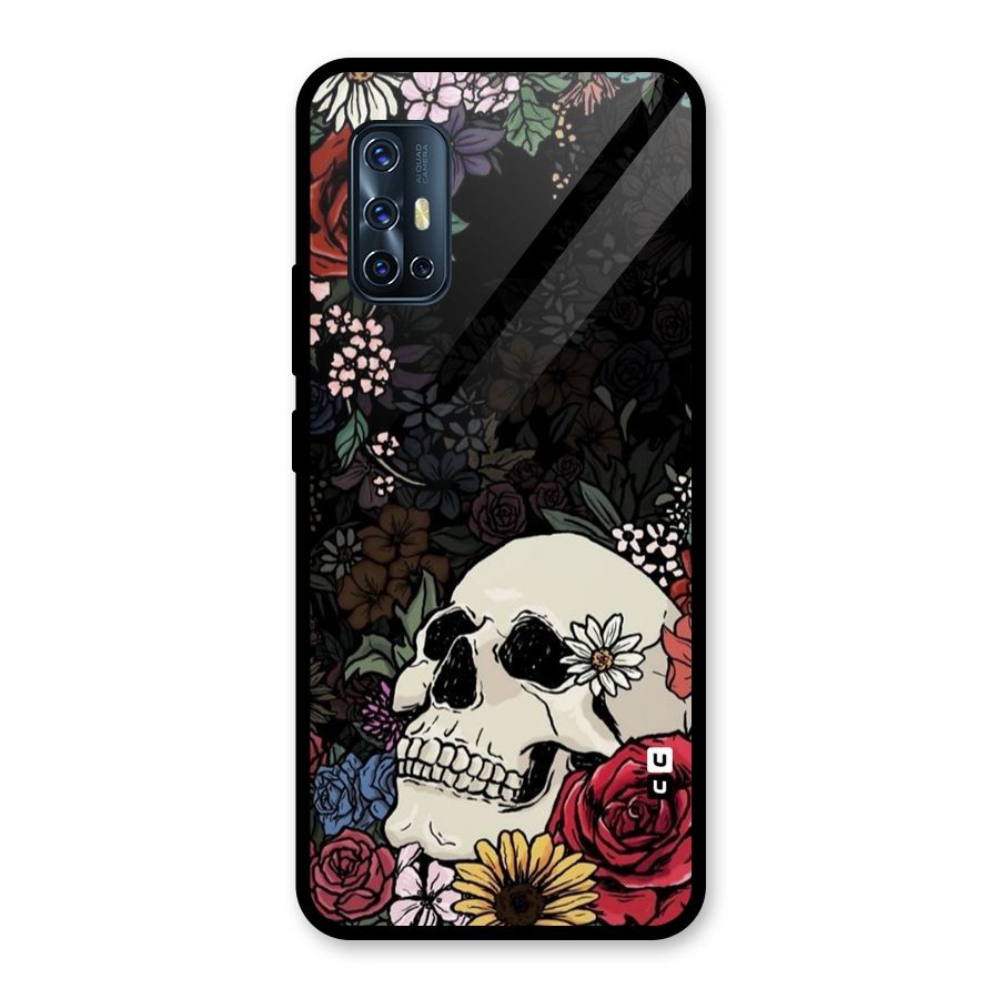 Pretty Skull Glass Back Case for Vivo V17