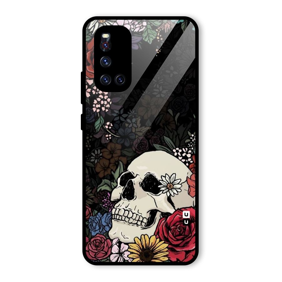 Pretty Skull Glass Back Case for Vivo V19