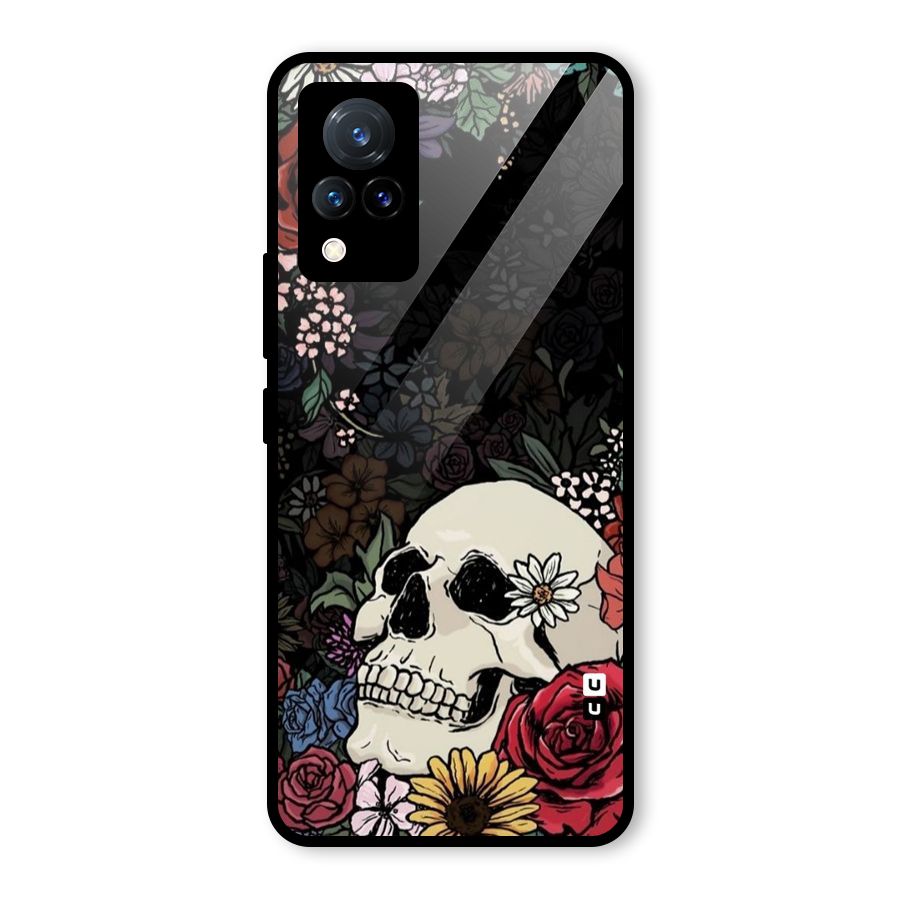 Pretty Skull Glass Back Case for Vivo V21 5G