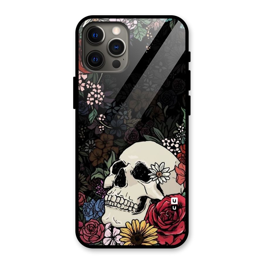 Pretty Skull Glass Back Case for iPhone 12 Pro Max