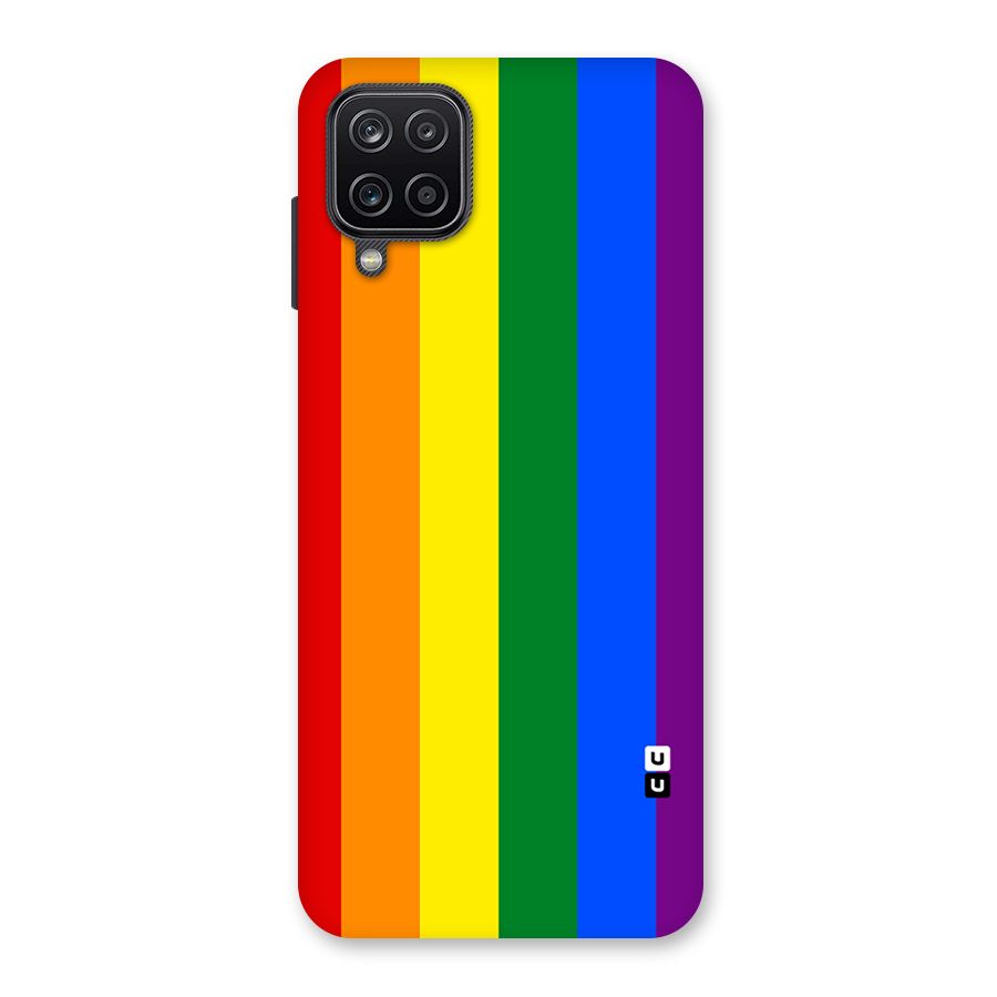 Pride Rainbow Stripes Back Case for Galaxy A12