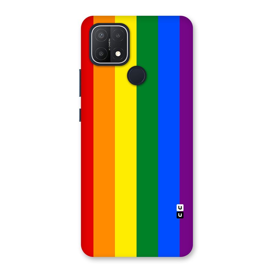 Pride Rainbow Stripes Back Case for Oppo A15s