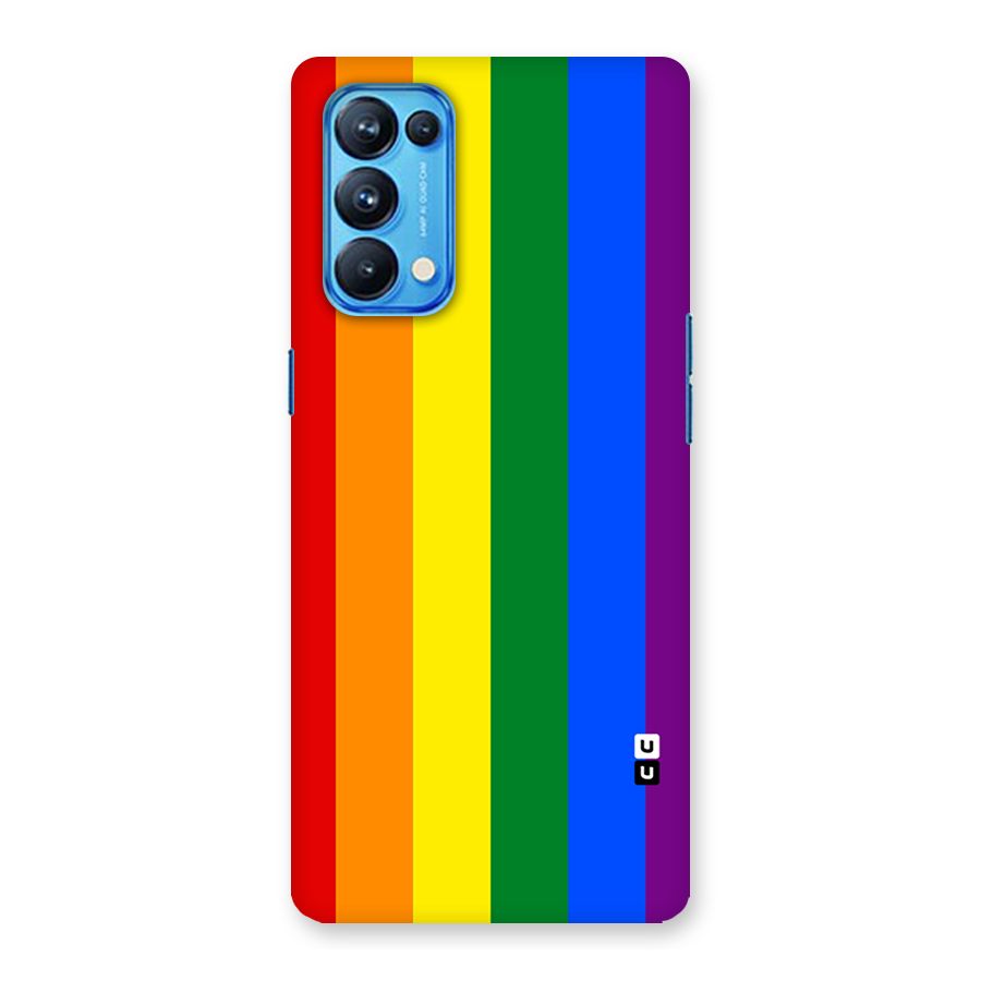 Pride Rainbow Stripes Back Case for Oppo Reno5 Pro 5G