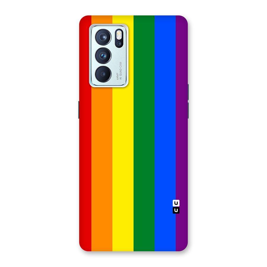 Pride Rainbow Stripes Back Case for Oppo Reno6 Pro 5G