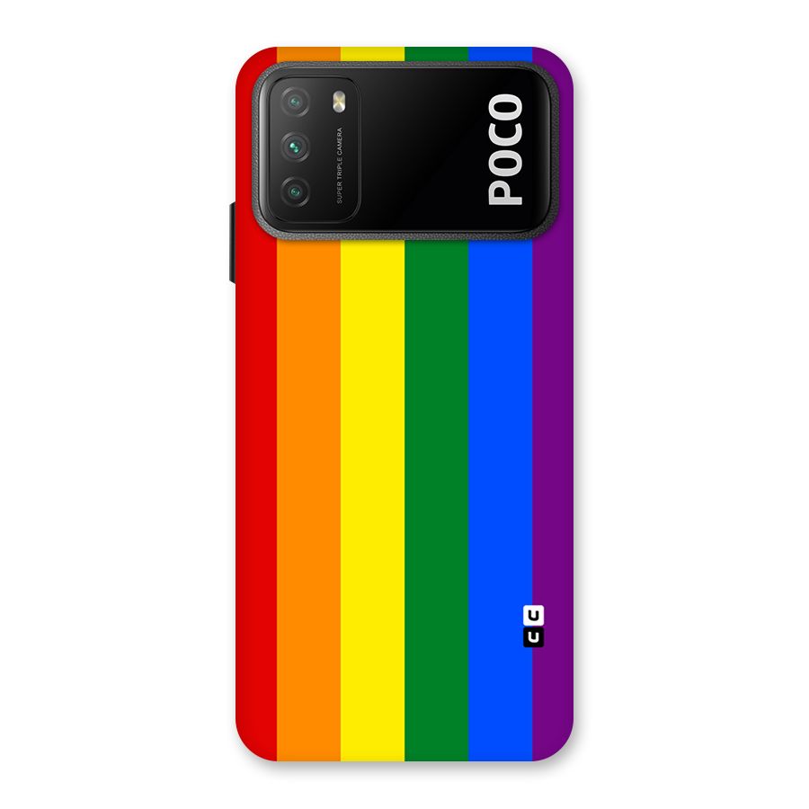 Pride Rainbow Stripes Back Case for Poco M3