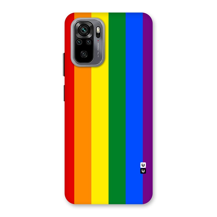 Pride Rainbow Stripes Back Case for Redmi Note 10