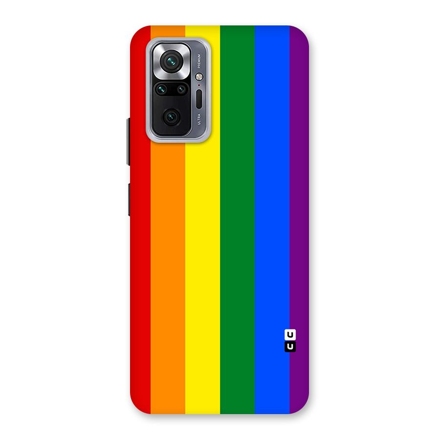 Pride Rainbow Stripes Back Case for Redmi Note 10 Pro