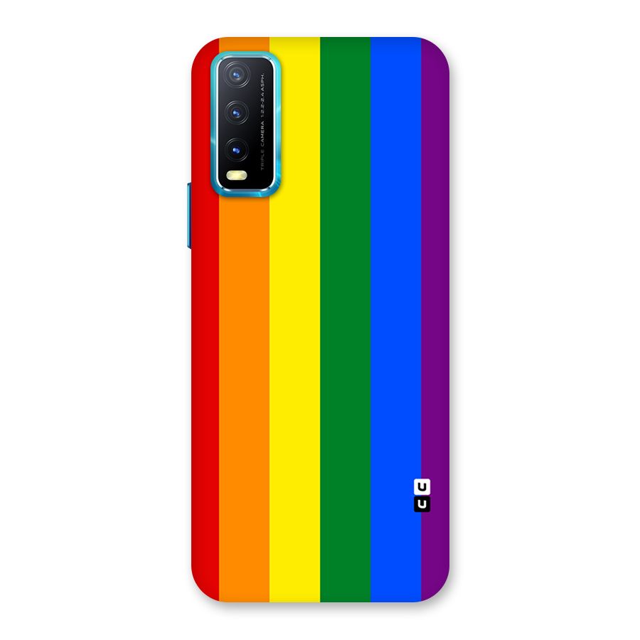 Pride Rainbow Stripes Back Case for Vivo Y20 2021