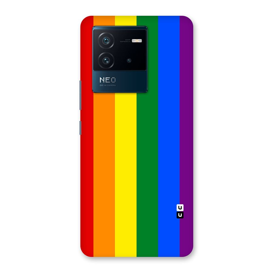 Pride Rainbow Stripes Back Case for Vivo iQOO Neo 6 5G
