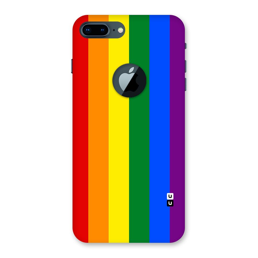 Pride Rainbow Stripes Back Case for iPhone 7 Plus Logo Cut