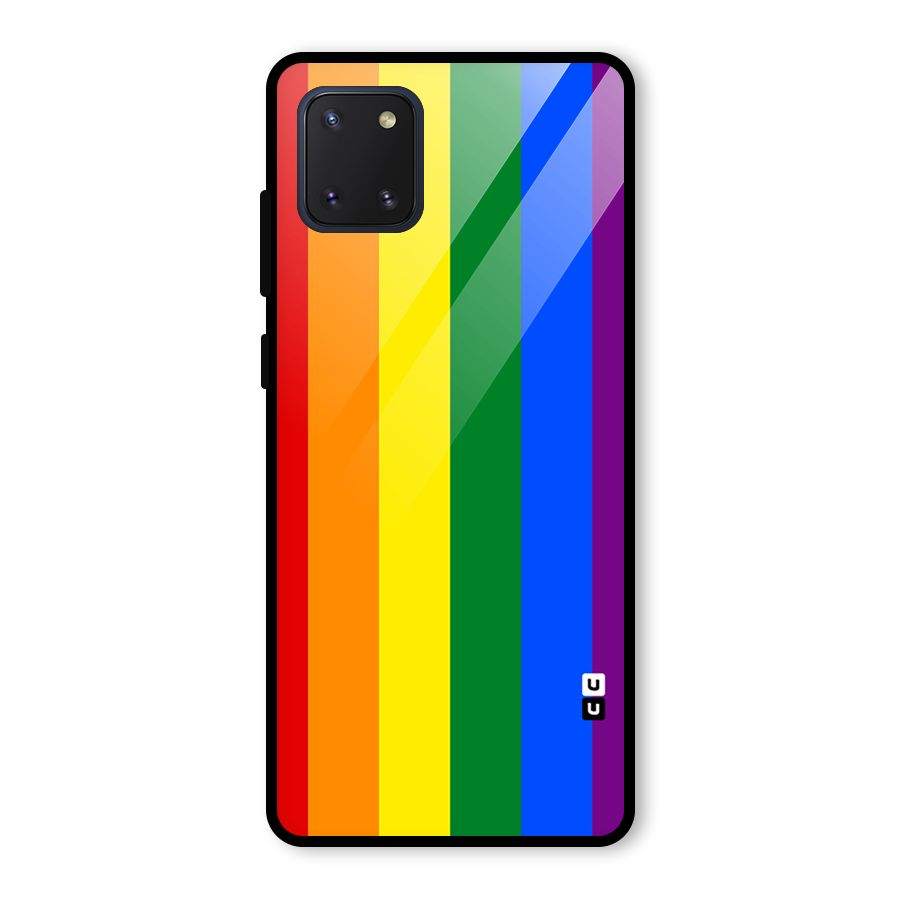 Pride Rainbow Stripes Glass Back Case for Galaxy Note 10 Lite