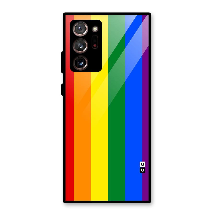 Pride Rainbow Stripes Glass Back Case for Galaxy Note 20 Ultra