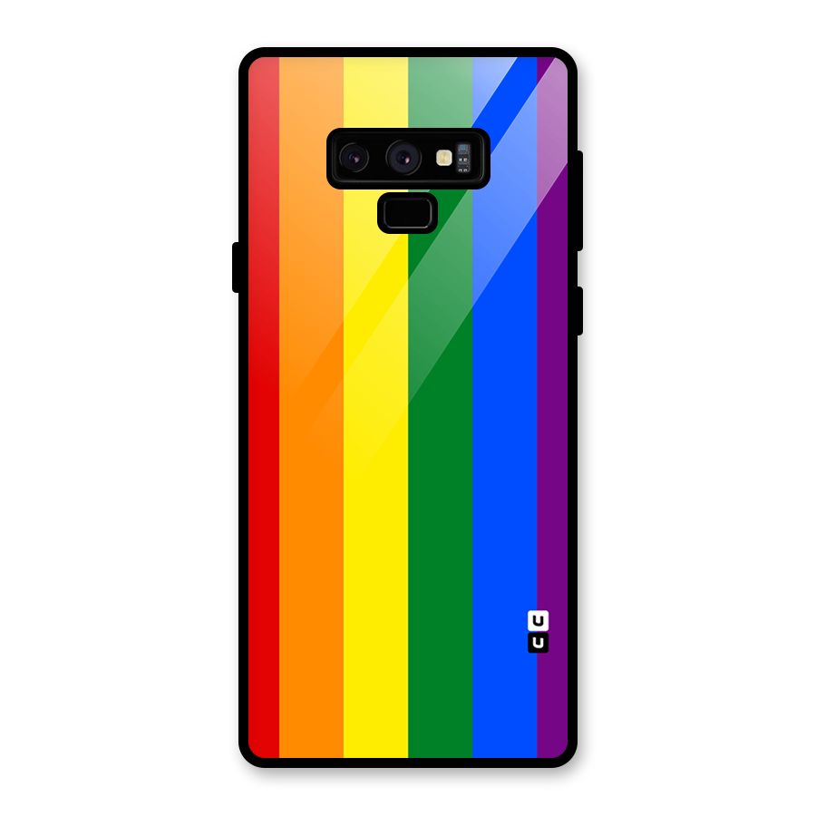 Pride Rainbow Stripes Glass Back Case for Galaxy Note 9