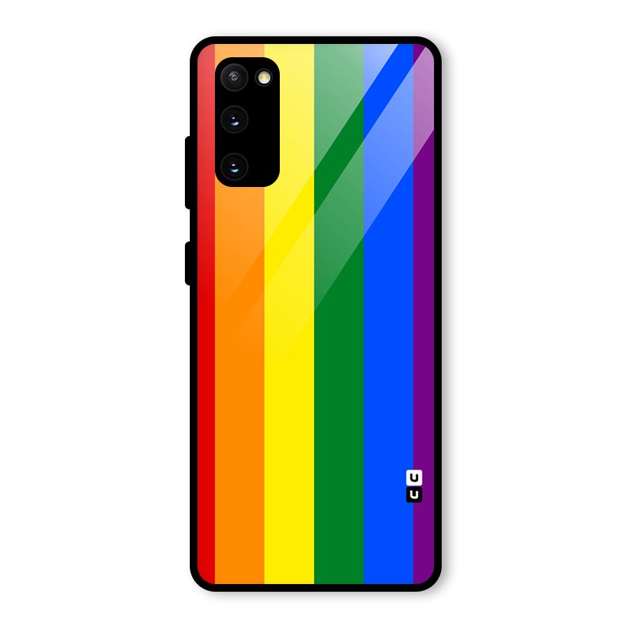 Pride Rainbow Stripes Glass Back Case for Galaxy S20 FE 5G