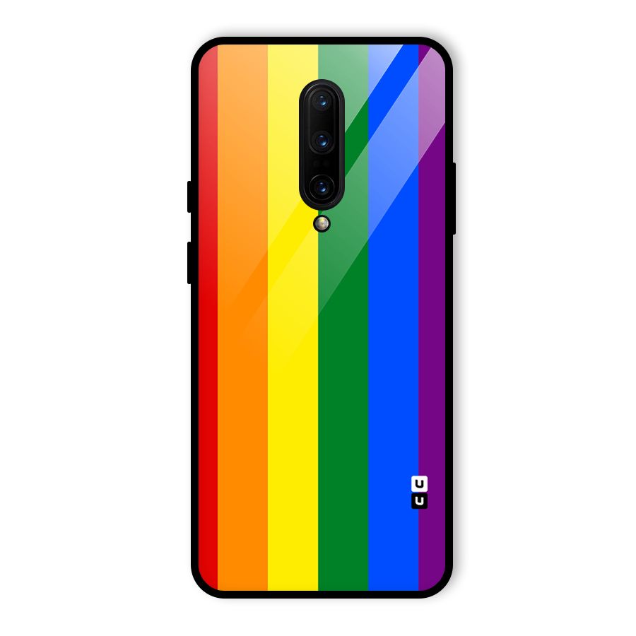 Pride Rainbow Stripes Glass Back Case for OnePlus 7 Pro