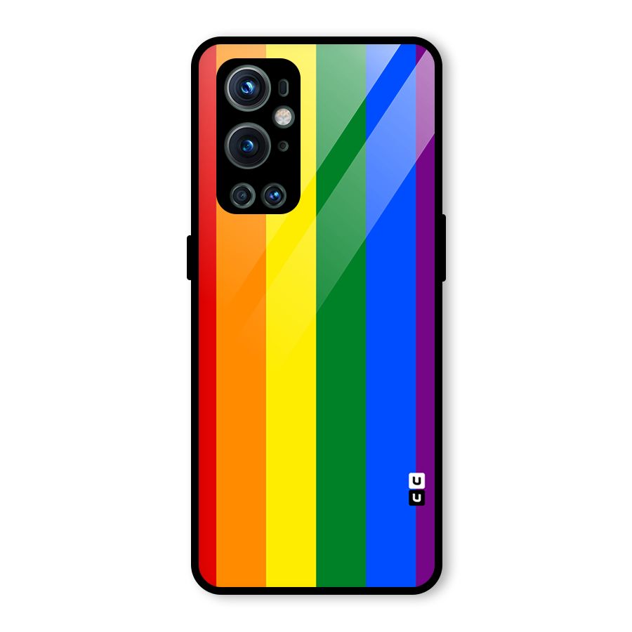 Pride Rainbow Stripes Glass Back Case for OnePlus 9 Pro