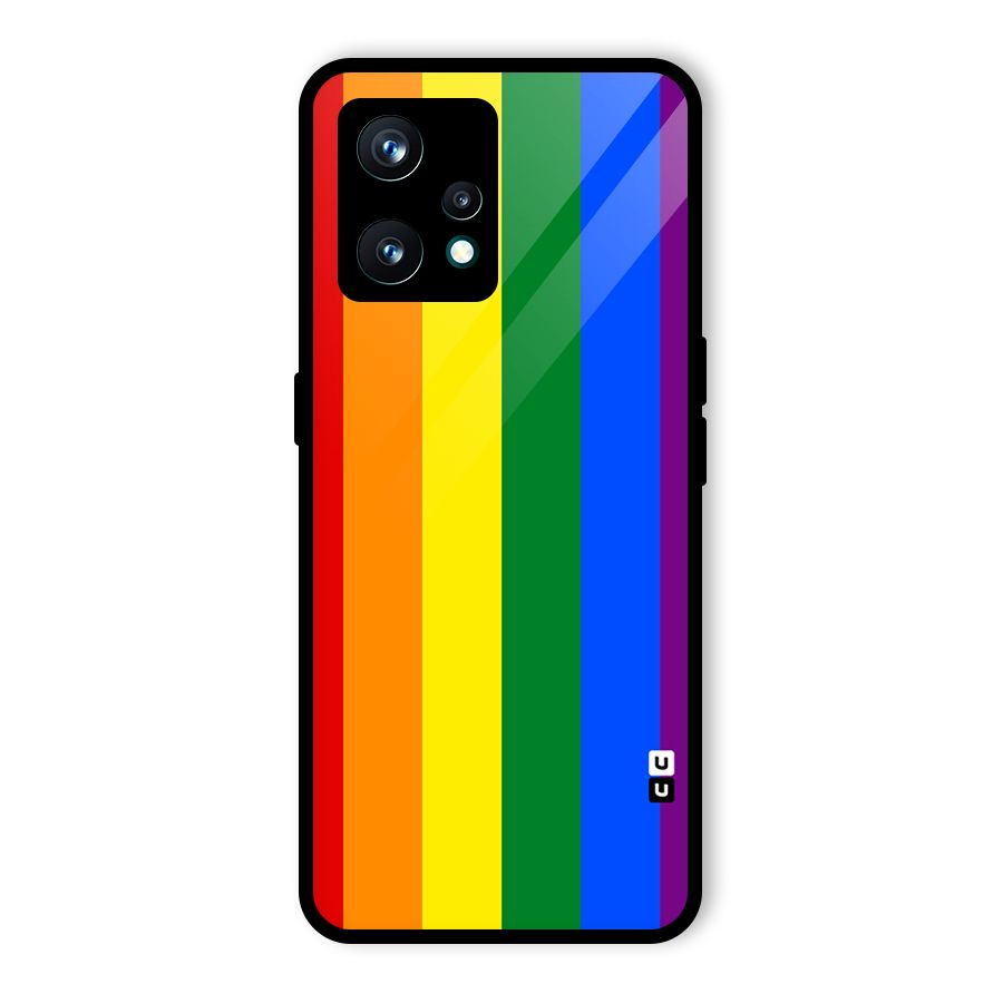 Pride Rainbow Stripes Glass Back Case for Realme 9 Pro Plus 5G