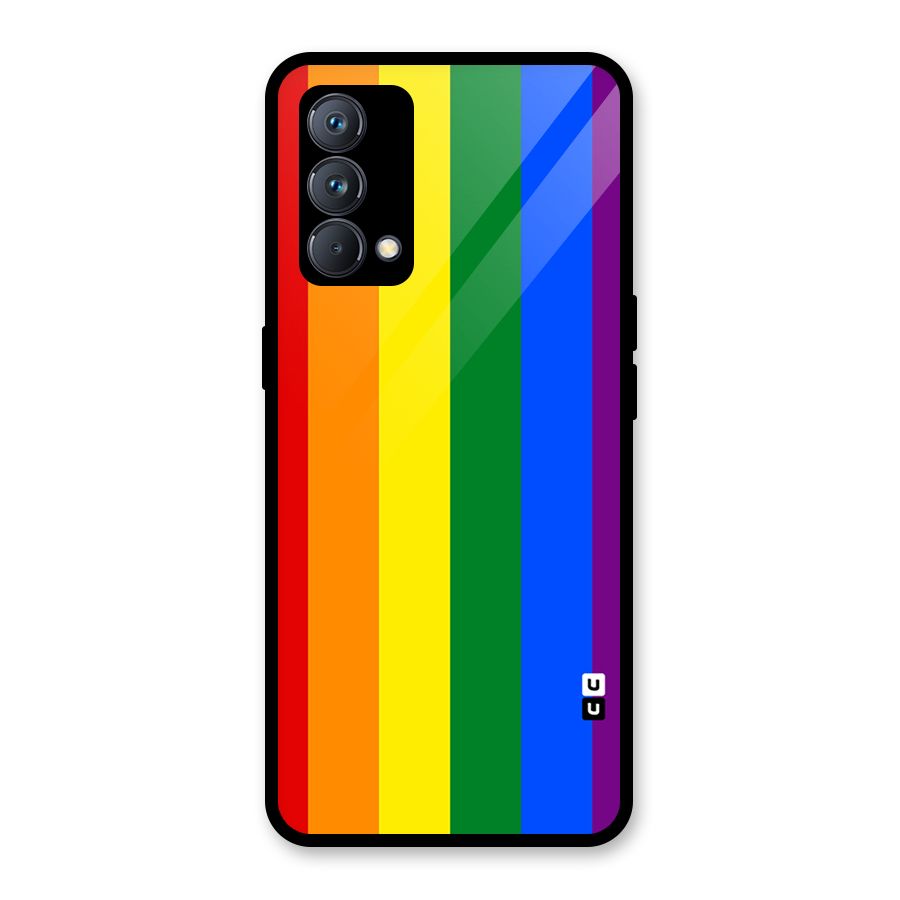 Pride Rainbow Stripes Glass Back Case for Realme GT Master Edition