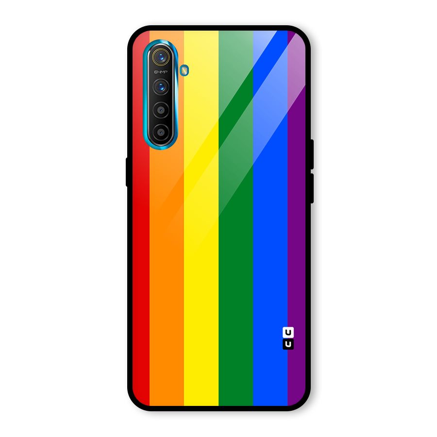 Pride Rainbow Stripes Glass Back Case for Realme X2