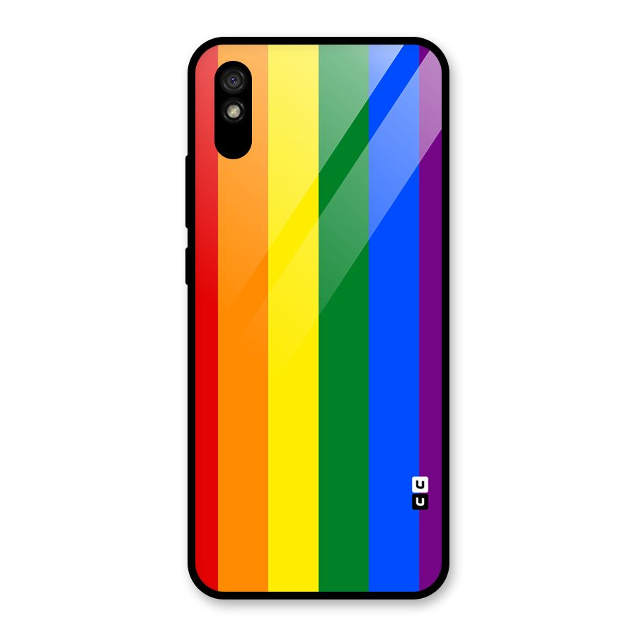 Pride Rainbow Stripes Glass Back Case for Redmi 9i