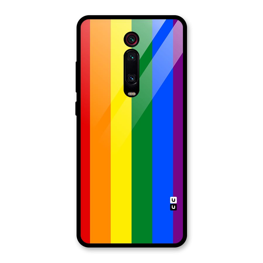 Pride Rainbow Stripes Glass Back Case for Redmi K20 Pro