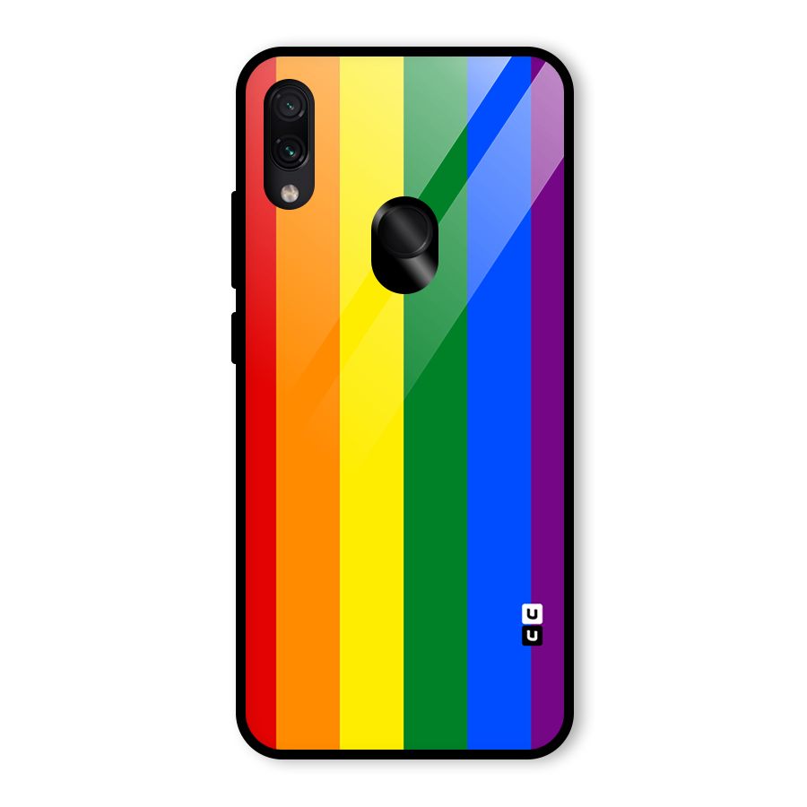 Pride Rainbow Stripes Glass Back Case for Redmi Note 7 Pro