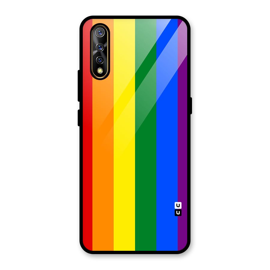 Pride Rainbow Stripes Glass Back Case for Vivo S1