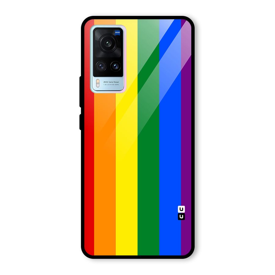 Pride Rainbow Stripes Glass Back Case for Vivo X60