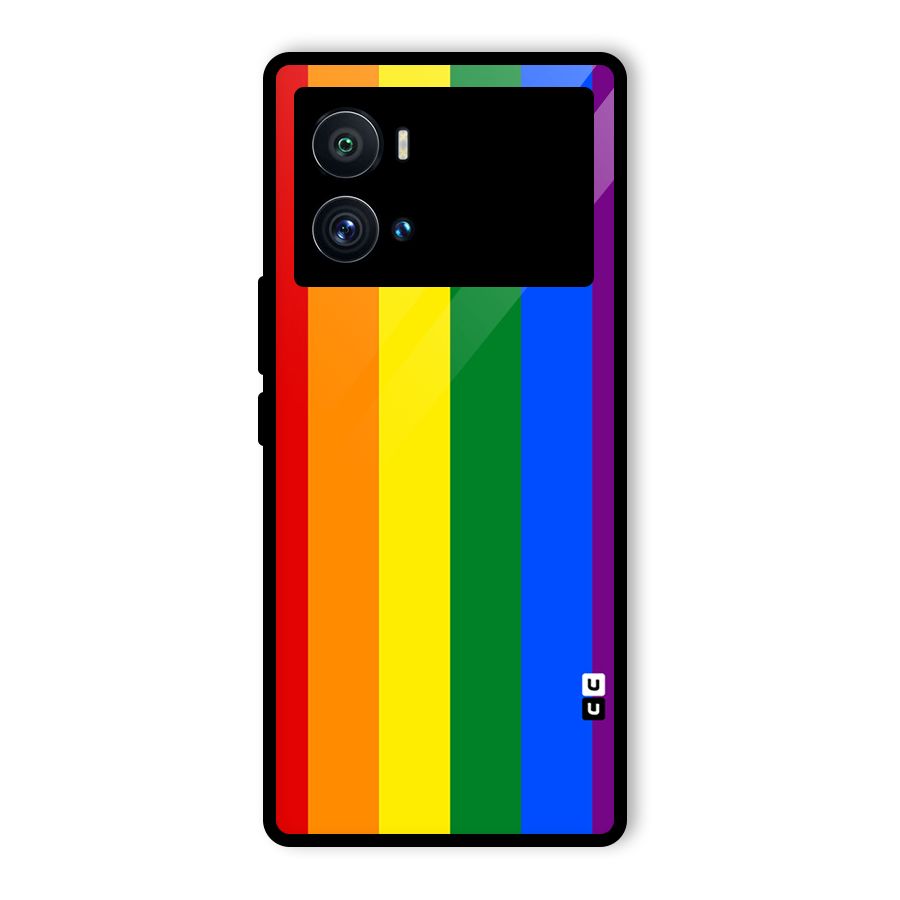 Pride Rainbow Stripes Glass Back Case for Vivo iQOO 9 Pro