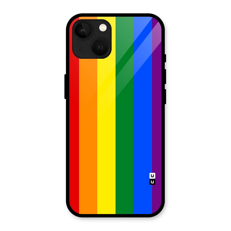 Pride Rainbow Stripes Glass Back Case for iPhone 13