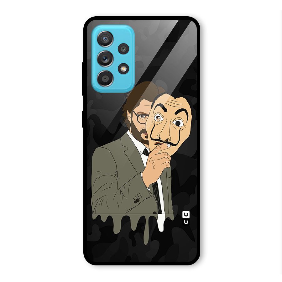 Professor Art Camouflage Glass Back Case for Galaxy A52
