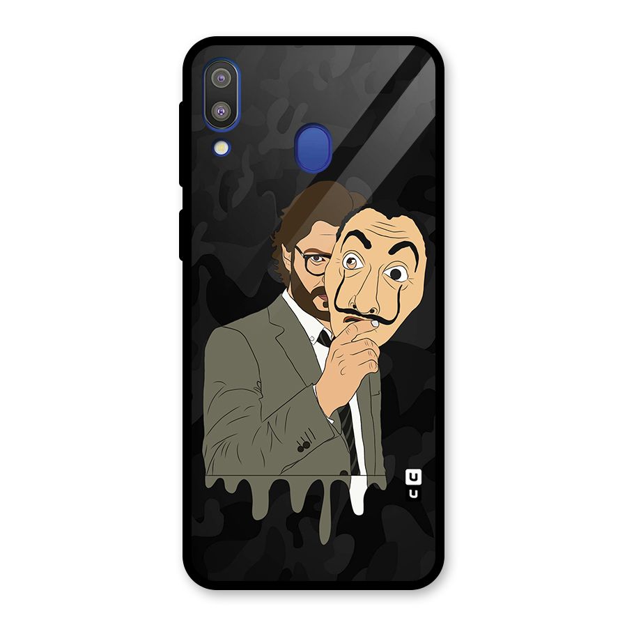 Professor Art Camouflage Glass Back Case for Galaxy M20