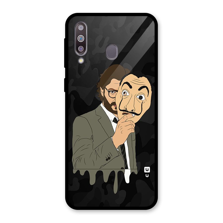 Professor Art Camouflage Glass Back Case for Galaxy M30