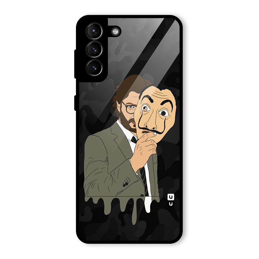 Professor Art Camouflage Glass Back Case for Galaxy S21 Plus